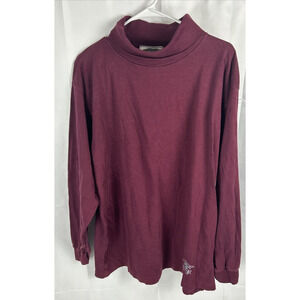 Vintage Men’s American Eagle Burgundy Long Sleeve Turtleneck Cotton XL